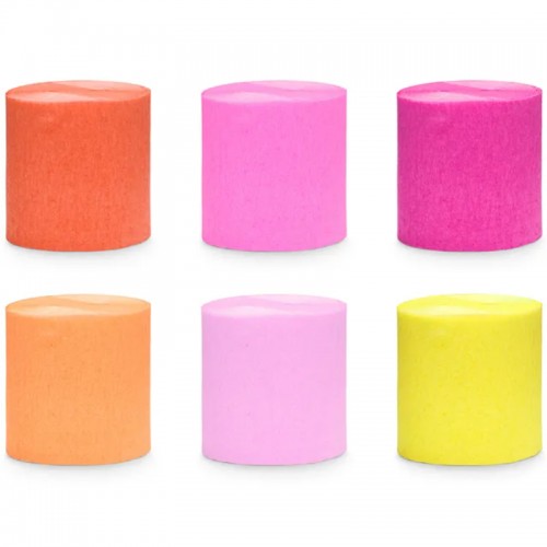 Fitas Crepe Rosas & Laranja